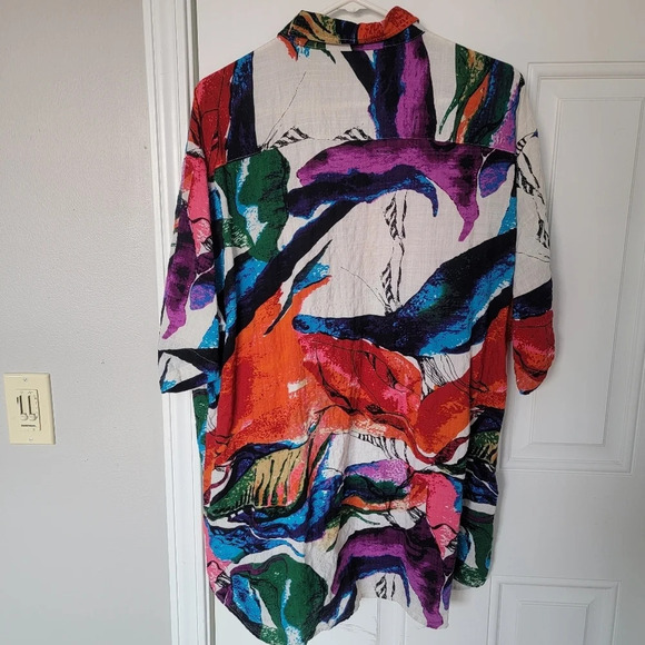 Pair Of Jogal Mens Bright Colorful Hawaiian Floral Shirts. Short Sleeve. 2xl - Picture 7 of 9